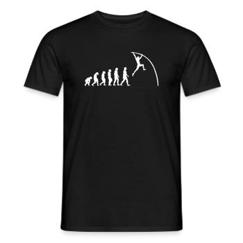 Stabhochsprung Leichtathletik Evolution - Männer T-Shirt - Schwarz - Vorne - AI Model Male 178 light (178cm)