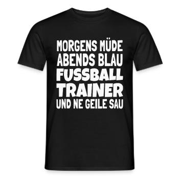 Fußballtrainer Spruch Bester Trainer Fußballcoach - Männer T-Shirt - Schwarz - Vorne - AI Model Male 178 light (178cm)