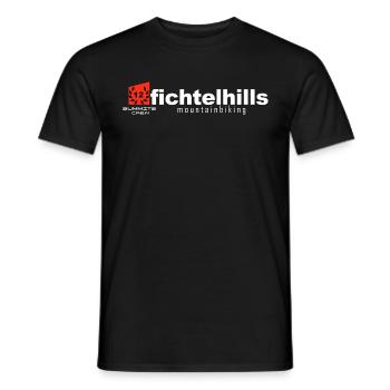 laurel fichtelhills 12 Summits Crew - Men's T-Shirt - black - Front - AI Model Male 178 light (178cm)