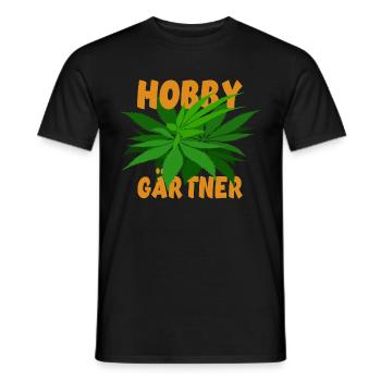 Hobby Gärtner Cannabis - Hanf - Kiffen legal - Männer T-Shirt - Schwarz - Vorne - AI Model Male 178 light (178cm)