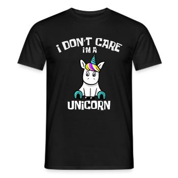shirt de licorne i dont care im une licorne - T-shirt homme - noir - Devant - AI Model Male 178 light (178cm)