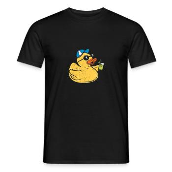 Badeente Enten Qietscheente Badewanne Geschenk - Männer T-Shirt - Schwarz - Vorne - AI Model Male 178 light (178cm)