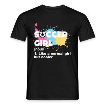 Soccer Girls - Men's T-Shirt - black - Front - AI Model Male 178 light (178cm)