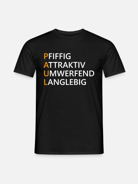 Paul Name Geschenk - Männer T-Shirt - Schwarz