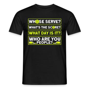 Paddleball Pickleball-Spieler Pickleball Geschenk - Männer T-Shirt - Schwarz - Vorne - AI Model Male 178 light (178cm)