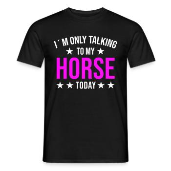 Horse Lover Équitation Chevaux - T-shirt homme - noir - Devant - AI Model Male 178 light (178cm)