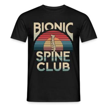 Bionic Spine Club 12 - Männer T-Shirt - Schwarz - Vorne - AI Model Male 178 light (178cm)