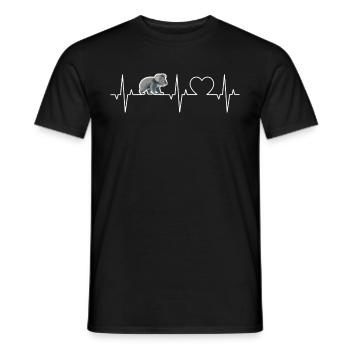 Koala Heartbeat Koalas ECG Koala Bear Heart Koala - Men's T-Shirt - black - Front - AI Model Male 178 light (178cm)