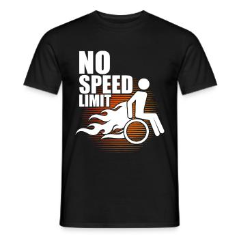 Fauteuil roulant Pas de limite de vitesse - T-shirt homme - noir - Devant - AI Model Male 178 light (178cm)