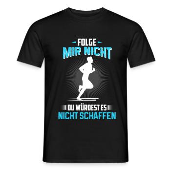 jogger - Männer T-Shirt - Schwarz - Vorne - AI Model Male 178 light (178cm)