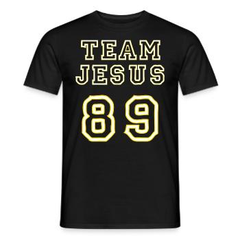 Team Jesus Gott Christus Christ Glaube - Männer T-Shirt - Schwarz - Vorne - AI Model Male 178 light (178cm)