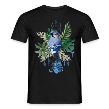 Tropical Bird Summer Gift Energy Flower Type - Men's T-Shirt - black - Front - AI Model Male 178 light (178cm)