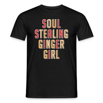 Soul Stealing Ginger Girl Redhead Red Hair Irish - Men's T-Shirt - black - Front - AI Model Male 178 light (178cm)