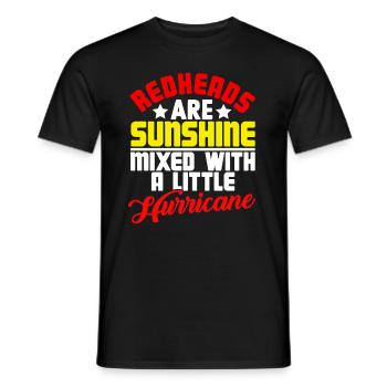 Redheads Sunshine Hurricane Ginger Red Head Irish - Men's T-Shirt - black - Front - AI Model Male 178 light (178cm)