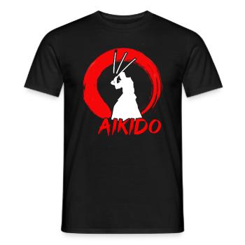 Aikido Master Martial Arts Fight Self Defense - Men's T-Shirt - black - Front - AI Model Male 178 light (178cm)