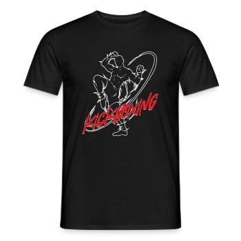 Kickboxing Fighter Kickboxer Fighting MMA - Men's T-Shirt - black - Front - AI Model Male 178 light (178cm)