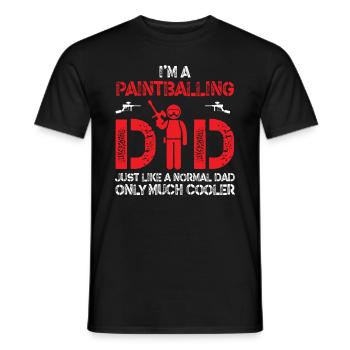 Paintballing Dad Paintball Player Paintballer - Men's T-Shirt - black - Front - AI Model Male 178 light (178cm)