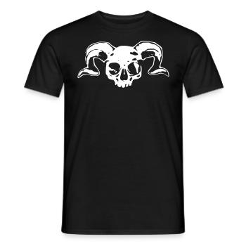 Crâne de corne - T-shirt homme - noir - Devant - AI Model Male 178 light (178cm)