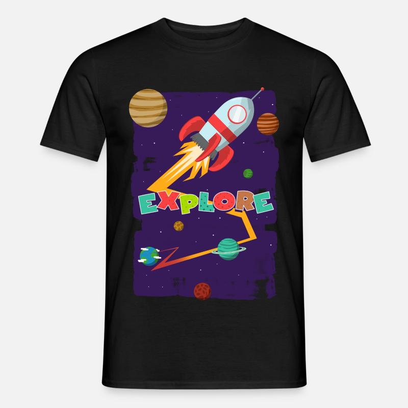 Let's go explore - Männer T-Shirt - Schwarz