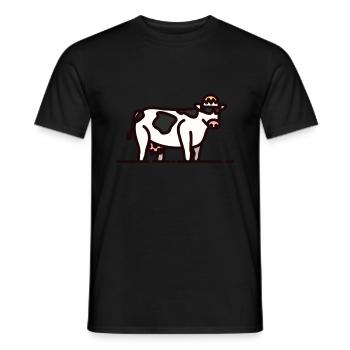 Élevage de vaches fermières - T-shirt homme - noir - Devant - AI Model Male 178 light (178cm)