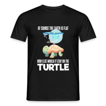 Flache Erde Flat Earth Of Course The Earth Is Flat - Men's T-Shirt - black - Front - AI Model Male 178 light (178cm)