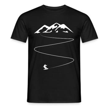 Snowboard Berge Skigebiet Snowboarder Geschenk - Männer T-Shirt - Schwarz - Vorne - AI Model Male 178 light (178cm)