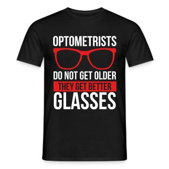 Optician Sunglasses Eyeglass Whisperer Optometry - Men's T-Shirt - black - Front - AI Model Male 178 light (178cm)