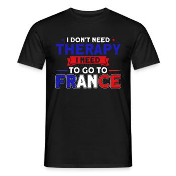 French Flag French Roots Gift - Men's T-Shirt - black - Front - AI Model Male 178 light (178cm)