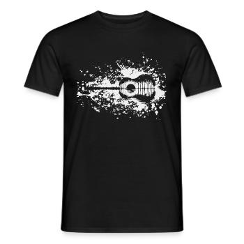 Gitarre Wald Gitarrist Musiker Geschenk - Männer T-Shirt - Schwarz - Vorne - AI Model Male 178 light (178cm)