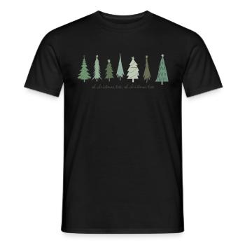 Oh Tannenbaum Oh Tannenbaum_Weihnachten - Männer T-Shirt - Schwarz - Vorne - AI Model Male 178 light (178cm)