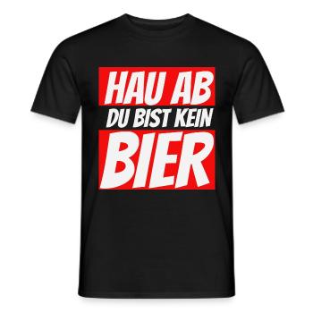 Hau ab Du bist kein Bier - Malle - Männer T-Shirt - Schwarz - Vorne - AI Model Male 178 light (178cm)