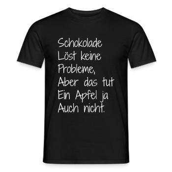 Schokolade und. Apfel - Männer T-Shirt - Schwarz - Vorne - AI Model Male 178 light (178cm)