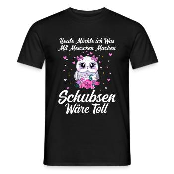 Today I want to do something with people pushing- - Men's T-Shirt - black - Front - AI Model Male 178 light (178cm)