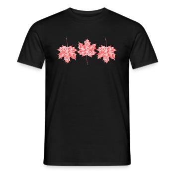 feuilles d'érable - T-shirt homme - noir - Devant - AI Model Male 178 light (178cm)