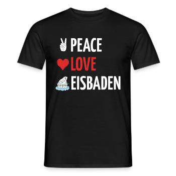 Peace Love Eisbaden Eisbär Eisbaden Eisbad Spruch - Männer T-Shirt - Schwarz - Vorne - AI Model Male 178 light (178cm)