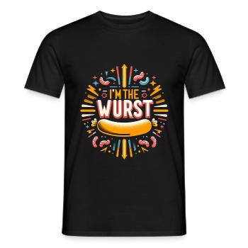I'm The Wurst 6 - Männer T-Shirt - Schwarz - Vorne - AI Model Male 178 light (178cm)