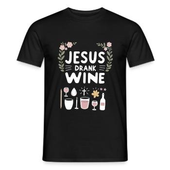 Jesus Drank Wine 8 - Männer T-Shirt - Schwarz - Vorne - AI Model Male 178 light (178cm)