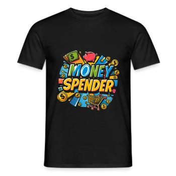 Money Spender 7 - Männer T-Shirt - Schwarz - Vorne - AI Model Male 178 light (178cm)