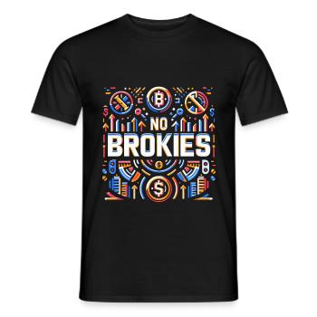 No Brokies 7 - Männer T-Shirt - Schwarz - Vorne - AI Model Male 178 light (178cm)