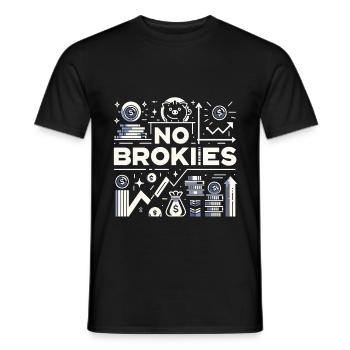 No Brokies 8 - Männer T-Shirt - Schwarz - Vorne - AI Model Male 178 light (178cm)