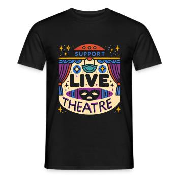 Support Live Theatre 5 - Männer T-Shirt - Schwarz - Vorne - AI Model Male 178 light (178cm)