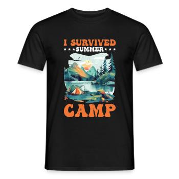 I Survived Summer Camp 5 - Männer T-Shirt - Schwarz - Vorne - AI Model Male 178 light (178cm)