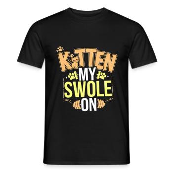 Kitten My Swole On 6 - Männer T-Shirt - Schwarz - Vorne - AI Model Male 178 light (178cm)