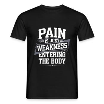 Pain Is Just Pain Entering The Body 4 - Männer T-Shirt - Schwarz - Vorne - AI Model Male 178 light (178cm)