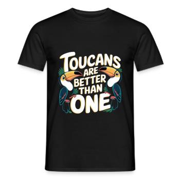 Toucans Are Better Than One 6 - Männer T-Shirt - Schwarz - Vorne - AI Model Male 178 light (178cm)