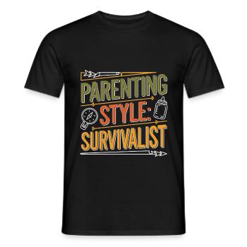 Parenting Style Survivalist 4 - Männer T-Shirt - Schwarz - Vorne - AI Model Male 178 light (178cm)