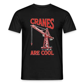 Cranes Are Cool 2 - Männer T-Shirt - Schwarz - Vorne - AI Model Male 178 light (178cm)