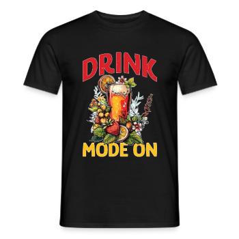 Drink Mode On 2 - Männer T-Shirt - Schwarz - Vorne - AI Model Male 178 light (178cm)