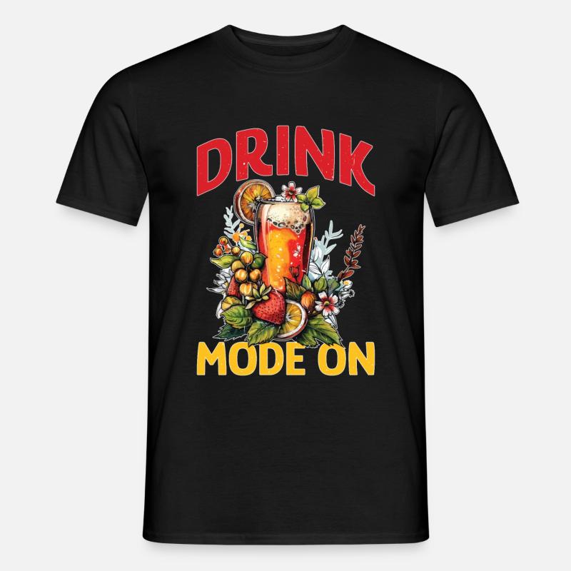 Drink Mode On 2 - Männer T-Shirt - Schwarz