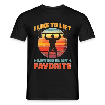I Like To Lift Lifting Is My Favorite 2 - Männer T-Shirt - Schwarz - Vorne - AI Model Male 178 light (178cm)